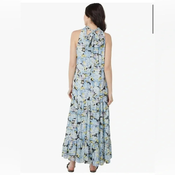 Vince Camuto Small Floral Tiered High Neck Maxi Dress - Picture 8 of 8